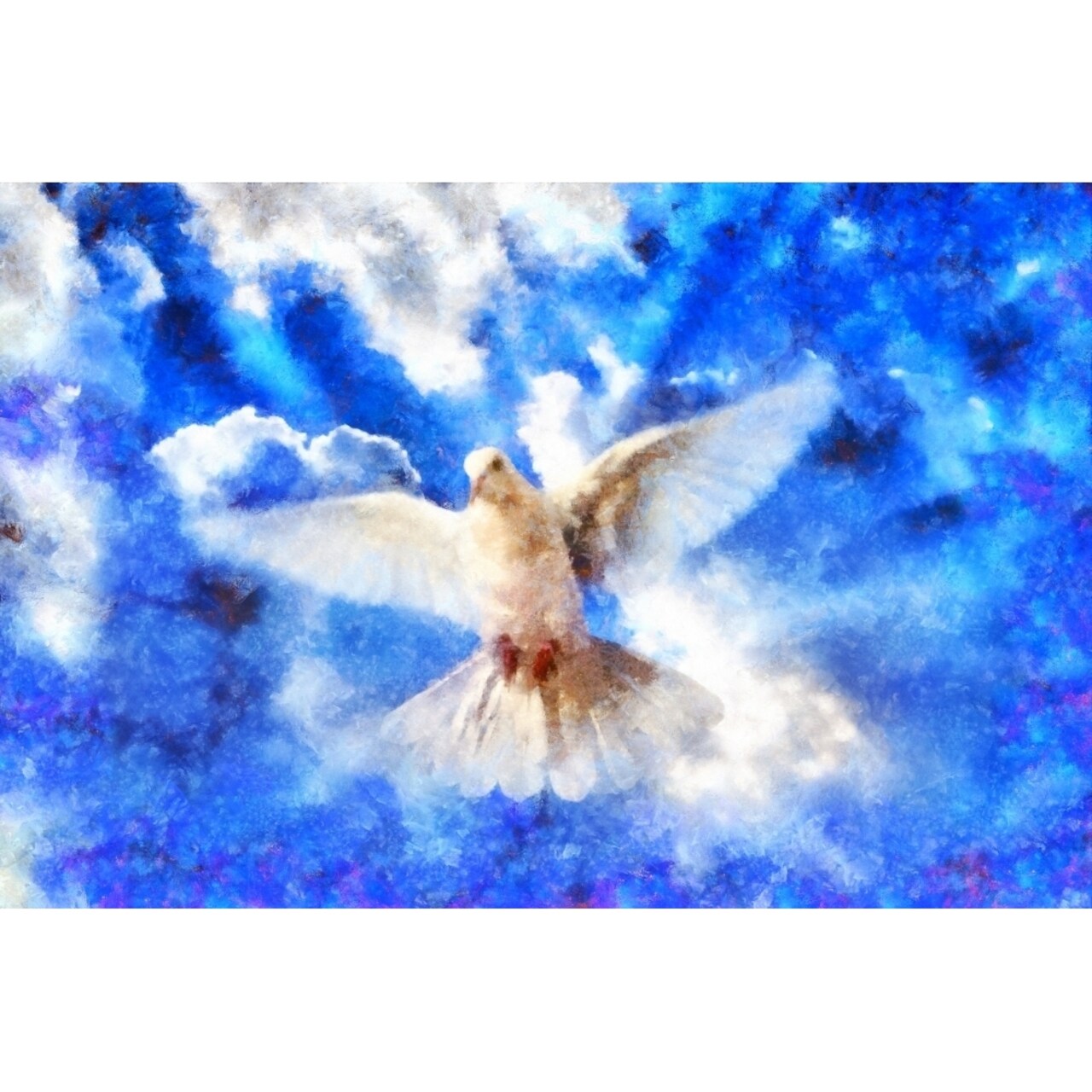 Posterazzi Paint effect of a dove in the sky Poster Print by 770 Productions 12524383
